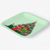 サンタウィズプレゼントアットツリー紙プレート ペーパープレート (傾斜あり)