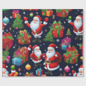 サンタウィズプレゼントホリデイ ラッピングペーパー (フラット)