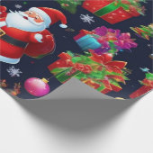 サンタウィズプレゼントホリデイ ラッピングペーパー (角)