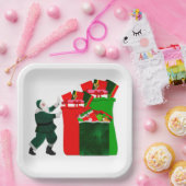 サンタウィズプレゼント紙プレート ペーパープレート (パーティー)