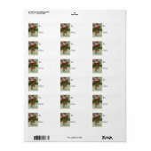 サンタウィズホリーヴィンテージギフトラベル ラベル (フルシート)