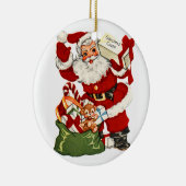 サンタウィズボックスオブクリスマス応援ヴィンテージオーナメント セラミックオーナメント (右)