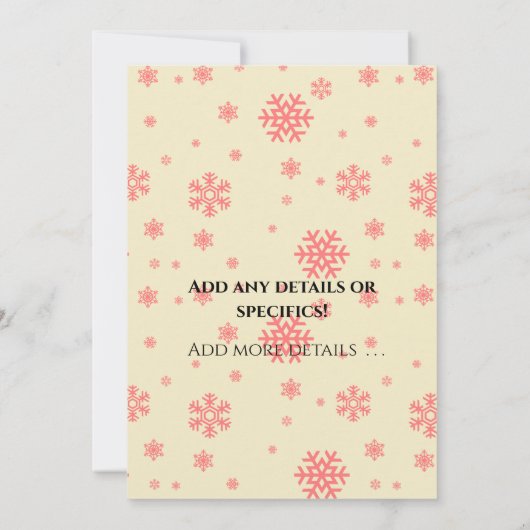 サンタウィズラマスフェスティバルクリスマス 招待状 (裏面)