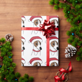 サンタウィペット犬クリスマスホリデーラッピング紙 ラッピングペーパー