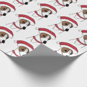 サンタウィペット犬クリスマスホリデーラッピング紙 ラッピングペーパー (角)