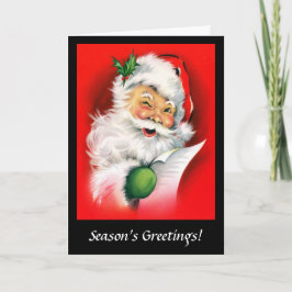 サンタウィンキングヴィンテージクリスマスホリデーカード シーズンカード