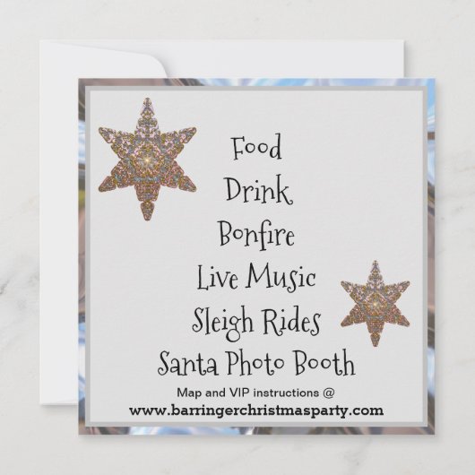 サンタウィンクエレガントクリスマスパーティの招待状 招待状 (裏面)