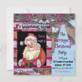 サンタウィンクエレガントクリスマスパーティの招待状 招待状 (正面)