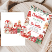 サンタウィンターギンガーブレッドクリスマスパーティー 招待状