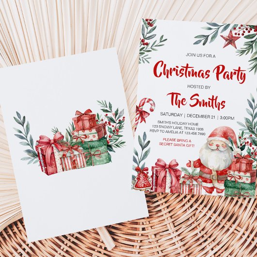 サンタウィンタークリスマスパーティー 招待状