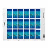 サンタウィンターシーンギフトラベルラベル ラベル (フルシート)