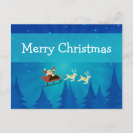 サンタウィンターシーンクリスマスポストカード シーズンポストカード