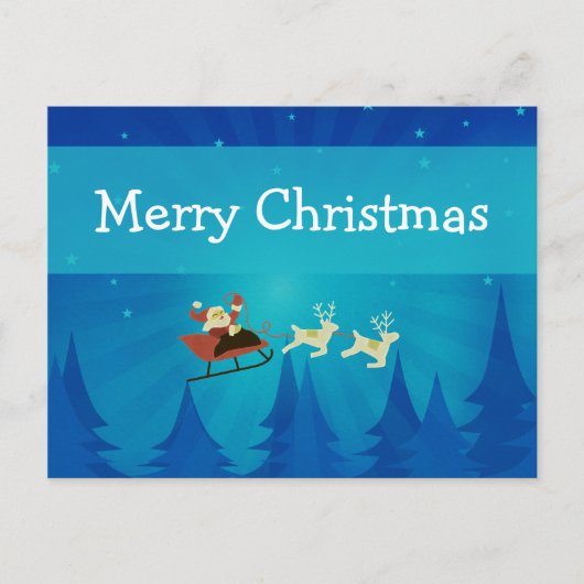 サンタウィンターシーンクリスマスポストカード シーズンポストカード (正面)