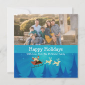 サンタウィンターシーンホリデーフォトカード シーズンカード (正面)