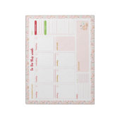 サンタウィークリーへのクリスマスレタープランナー ノートパッド (回転)