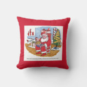 サンタウェットスクエアレッド装飾用クッション クッション (正面)