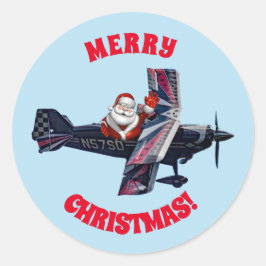 サンタウェーブクラシックラウンドステッカー ラウンドシール