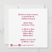 サンタウエストクリスマス結婚式招待状 招待状 (裏面)