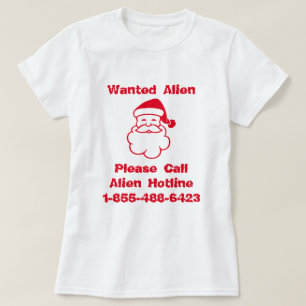 サンタウォンテッドエイリアン Tシャツ