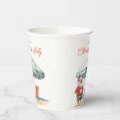 サンタウォーターの色のクリスマス7月の夏のパーティー 紙コップ (左)