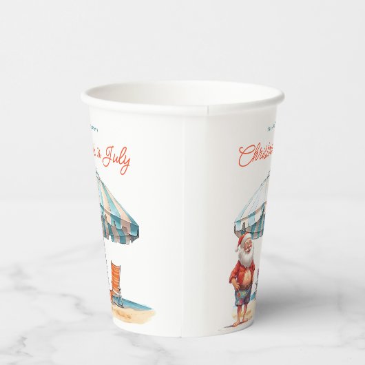 サンタウォーターの色のクリスマス7月の夏のパーティー 紙コップ (右)