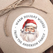 サンタウォーターの色の暖かい冬の願い ラウンドシール