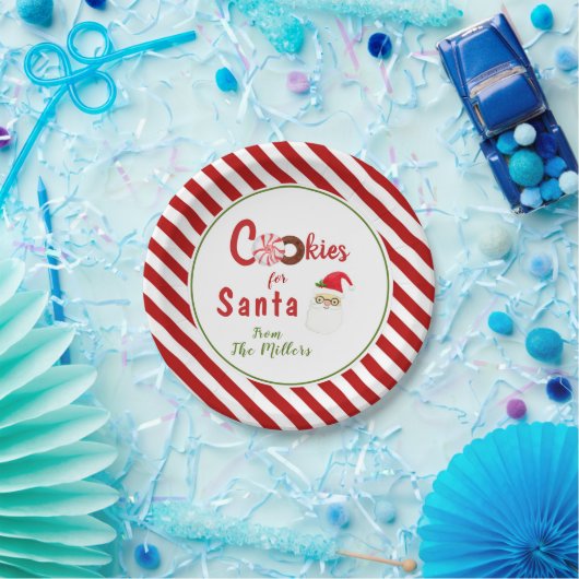 サンタウォーター用かわいいクッキー ペーパープレート (パーティー)