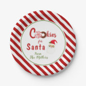 サンタウォーター用かわいいクッキー ペーパープレート (正面)