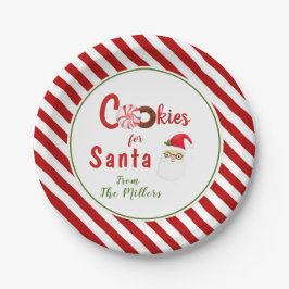 サンタウォーター用かわいいクッキー ペーパープレート
