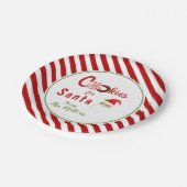 サンタウォーター用かわいいクッキー ペーパープレート (アングル)