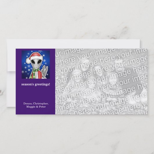 サンタエイリアンクリスマス シーズンカード (正面)