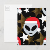 サンタエイリアン絵文字 シーズンポストカード (正面/裏面)