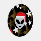 サンタエイリアン絵文字 セラミックオーナメント (右)