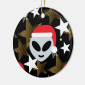 サンタエイリアン絵文字 セラミックオーナメント (左)