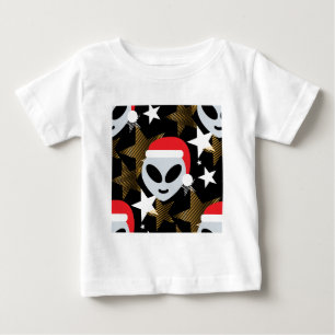 サンタエイリアン絵文字 ベビーTシャツ