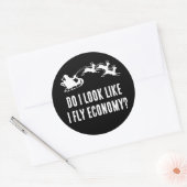 サンタエコノミーおもしろいメリークリスマスフライト ラウンドシール (封筒)