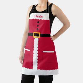 サンタエプロンパーソナライズされたクリスマスベーキングエプロン エプロン