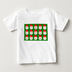 サンタエモジ絵文字 ベビーTシャツ
