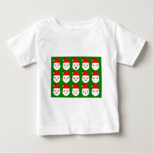 サンタエモジ絵文字 ベビーTシャツ