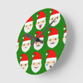 サンタエモジ絵文字 ラウンド壁時計 (傾斜)