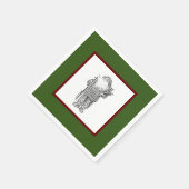 サンタエレガントインフェスティバルセーターHoliday Sketch スタンダードカクテルナプキン (角)