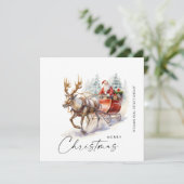 サンタエレガントクロースのクリスマス企業の鹿 シーズンカード (スタンド正面)