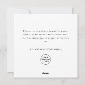 サンタエレガントクロースのクリスマス企業の鹿 シーズンカード (裏面)