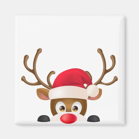 サンタエレガントハットのトナカイ |マグネット マグネット (正面)