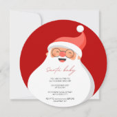 サンタエレガントベビークリスマスベビーシャワー 招待状 (正面)