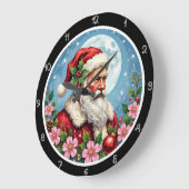 サンタエレガントリース満月 ラージ壁時計 (傾斜)