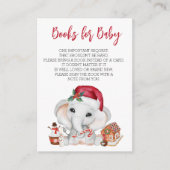 サンタエレファントクリスマスベビーのための本 エンクロージャーカード (正面)