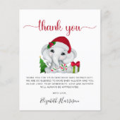 サンタエレファントクリスマスベビーシャワーありがとう (正面)