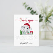 サンタエレファントクリスマス男の赤ちゃんシャワーサンキュー (スタンド正面)