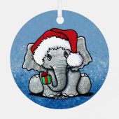 サンタエレファントクリスマス メタルオーナメント (裏面)